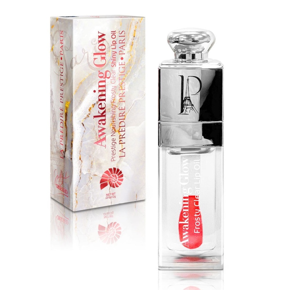 Awakening Glow Frosty Clear Shiny Lip Oil – Red